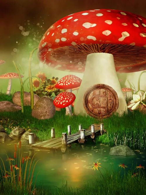 DIY 5D Diamond Painting cartoon Mushroom house cross stitch patterns square crystals paste picture Embroidery owl icon | Дом и сад