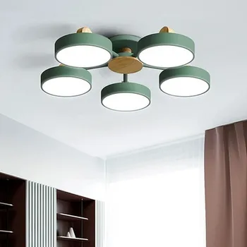 

Nordic Living Room Wooden Chandelier Lights Modern Bedroom Led Ceiling Dining Room Kitchen Lamps Hanging Luminaires Fixtures