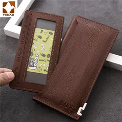 Для мужчин долго бумажник Мода PU многофункциональный мужской клатч кошелек для монет Бизнес держатель для карт Id держатель для карт