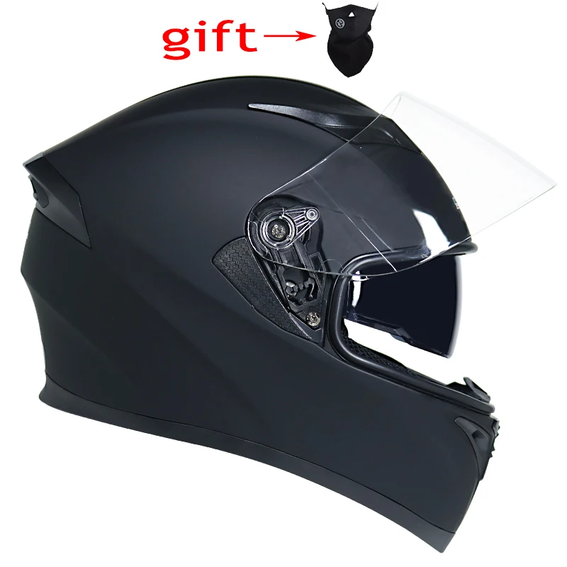 Абсолютно настоящий JIEKAI полный шлем для лица Зимний теплый двойной оттенок moto rcycle шлем Casco moto rcycle capacete moto гоночный шлем - Цвет: 2