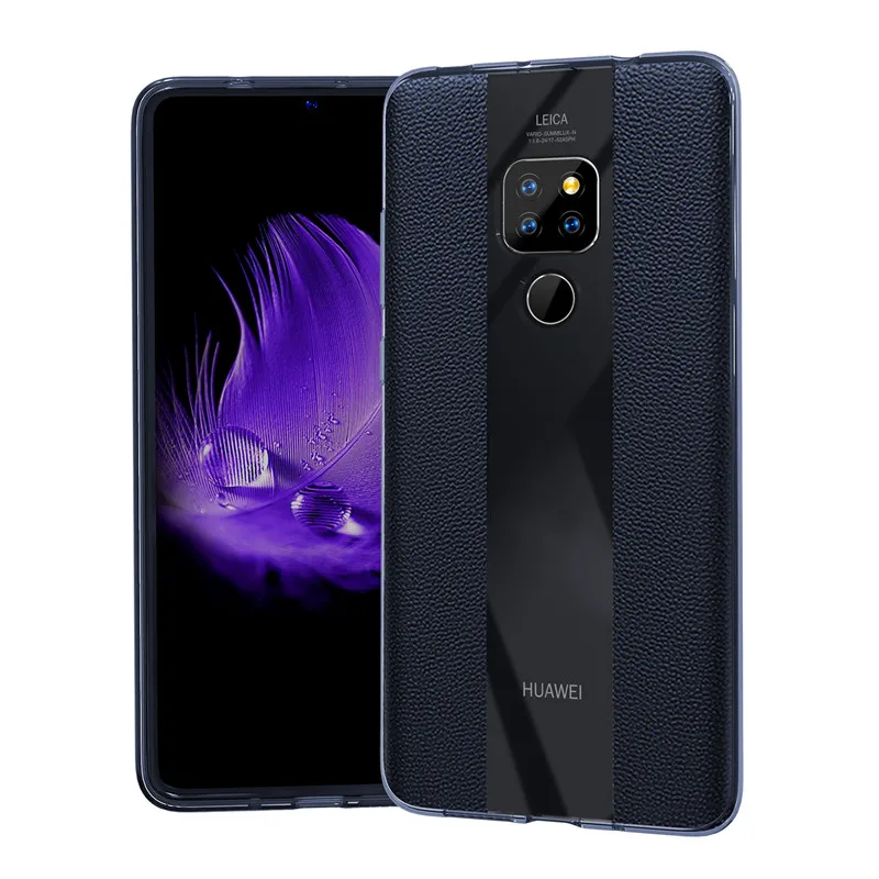 Чехол для телефона для huawei Коврики 20 случае Роскошные Porsche Design Кожа кожей PU мягкий, силиконовый, из ТПУ чехол для huawei Коврики 20 Обложка - Цвет: Тёмно-синий