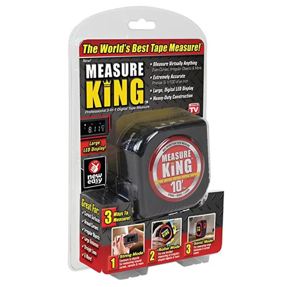 Measuring-Tape-Black-3-in-1-Measure-Tape-King-Roll-Cord-Laser-Mode-Drop-Shipping-Wholesale