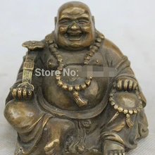 Тибетский буддизм, бронзовый шарик RUYI счастливый смех статуя Будды Майтреи