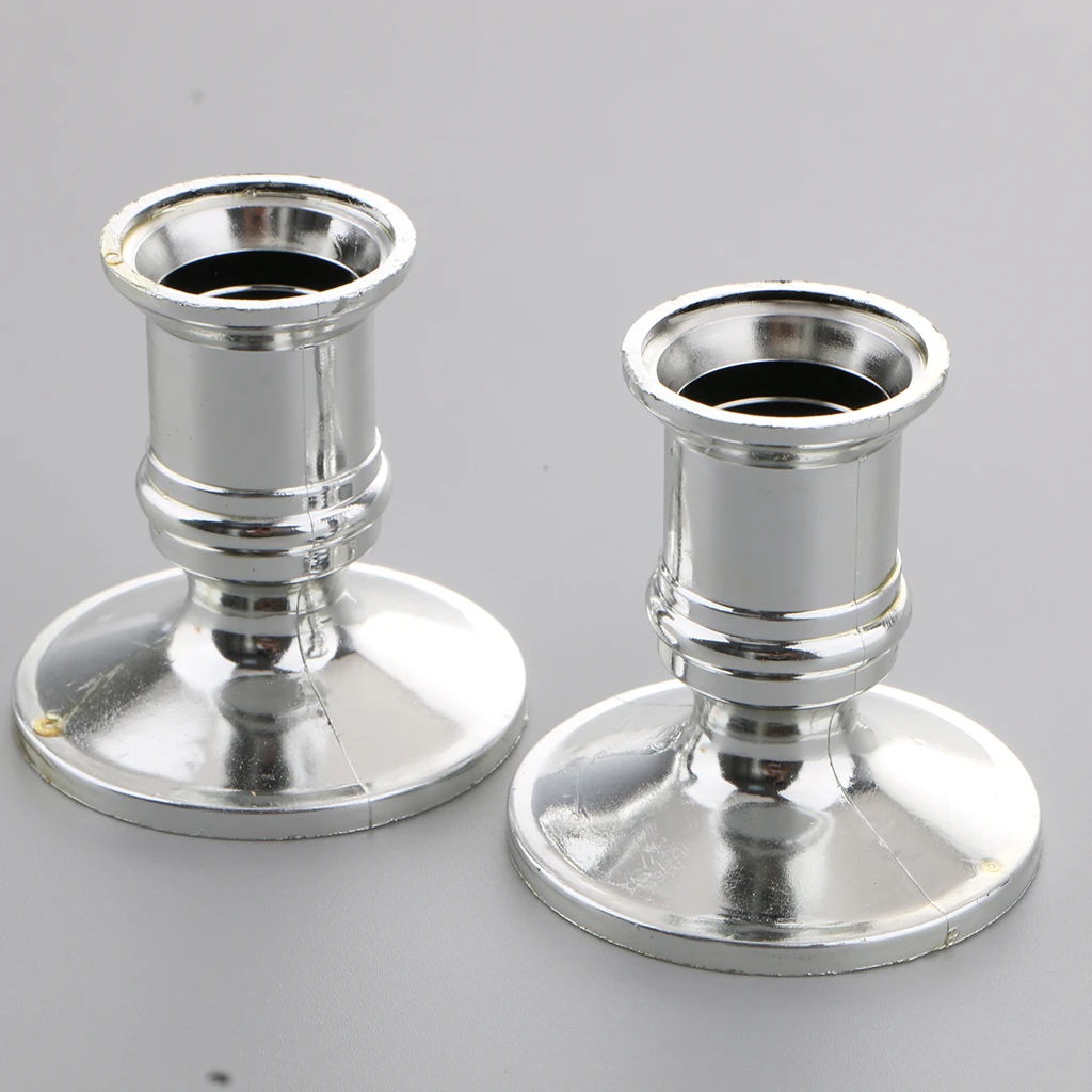 

Silver Candle Holder High Quality Candles Holder For Candles Fake Tapers Christmas Party Decoration For Wedding
