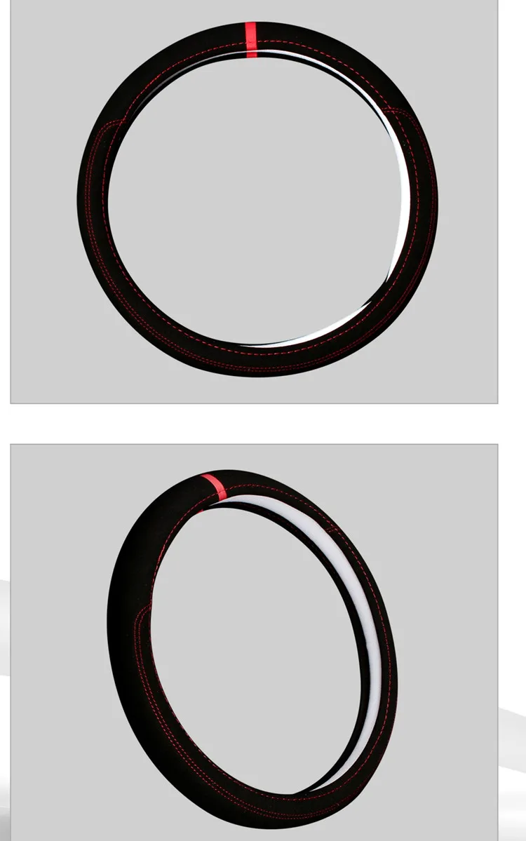 Силиконовый чехол рулевого колеса автомобиля без запаха, бархатный Противоскользящий чехол для руля 38 см 40 см