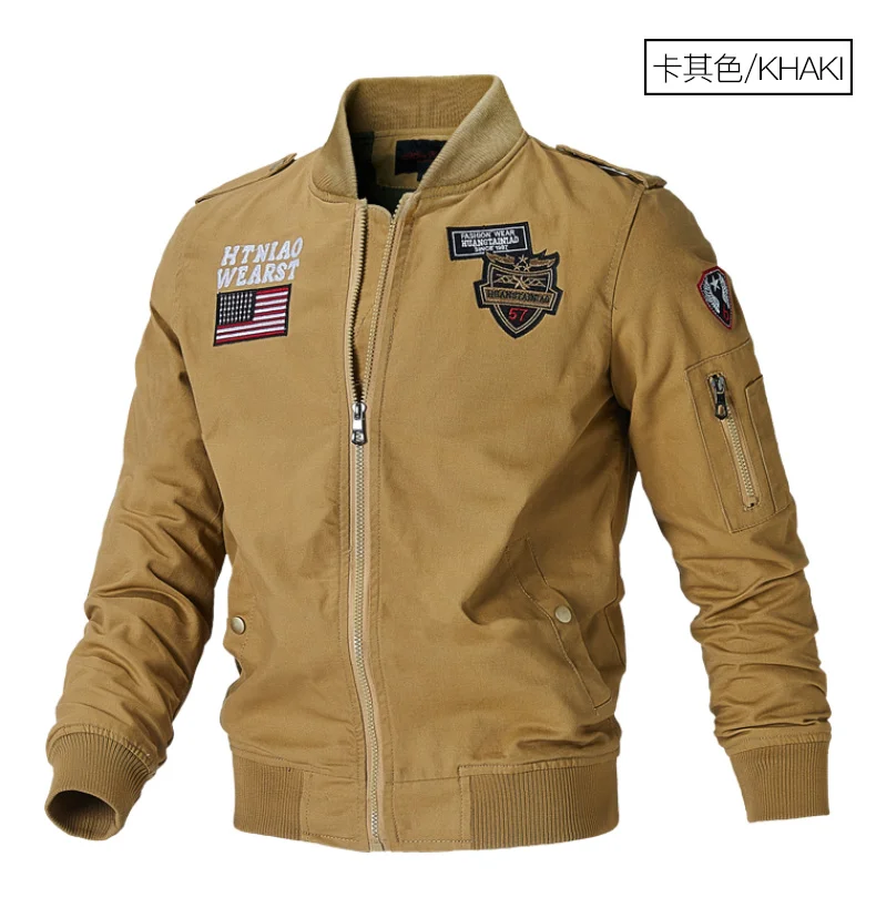 Мужская куртка-бомбер для пилота, зимние парки, армейская Военная мотоциклетная куртка, куртка-карго, верхняя одежда для ВВС, тактические пальто пилота 4XL 6589