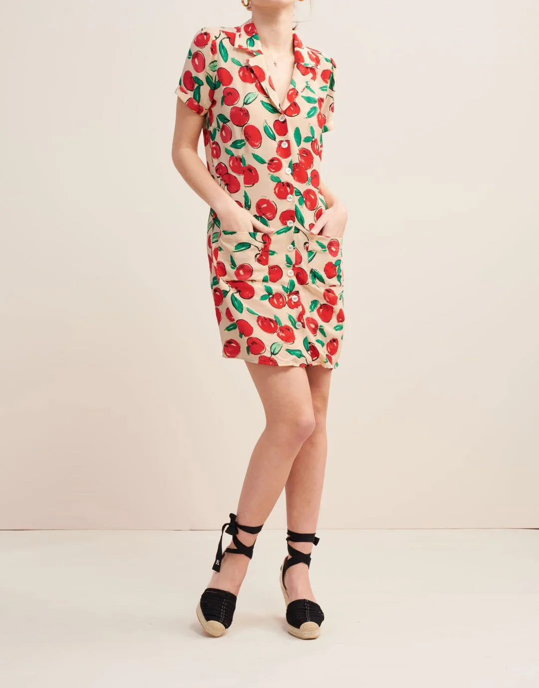 

Women Dress 2019 Summer French Vintage Print Dress