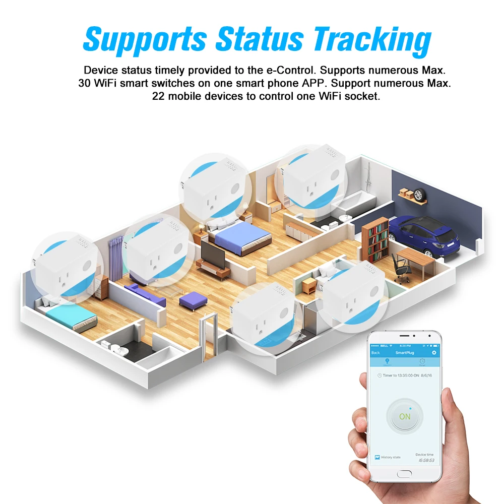 Broadlink SP3S/SP3 таймер вилка США Великобритания ЕС Wifi розетка, умный дом автоматизация приложение переключатель управления для iphone Android