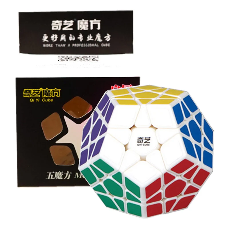 QIYI Megaminxeds, волшебные кубики, без наклеек, скорость, профессиональная 12 Сторон головоломка, Cubo Magico, развивающие игрушки для детей - Цвет: sticker less