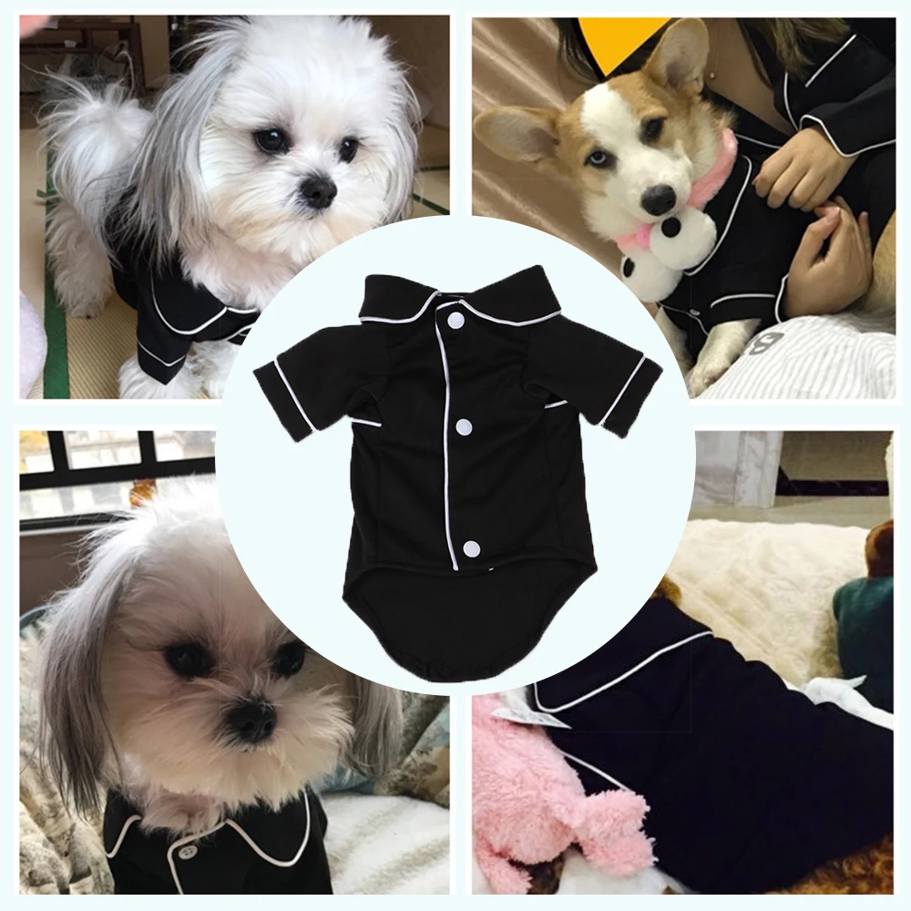 Пижама для маленьких собак милая модная одежда Мягкий комбинезон сна вязаная