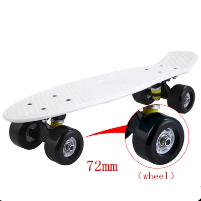 72mm Wheels 2 72 мм колеса профессиональный маленький скейтборд Одна длинная доска для взрослых и детей стать деформацией дорожный скейт доска Скутер обновление - Цвет: 72mm Wheels 2