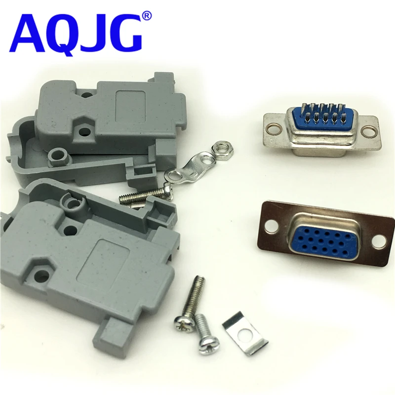 10pcs 2 Rows DB15 D-Sub 15pin Female Solder Serial Port Connector for PC Use