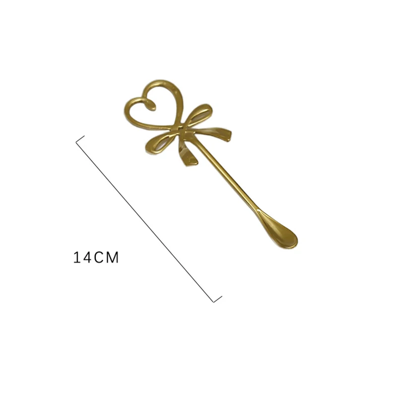 2PCs Spoon 3PCs Golden Crown Heart Coffee Spoon Seasoning Ice Cream Milk Sugar Dessert Tea Honey Soup Stirring Scoop Tableware - Цвет: 2PCs Spoon