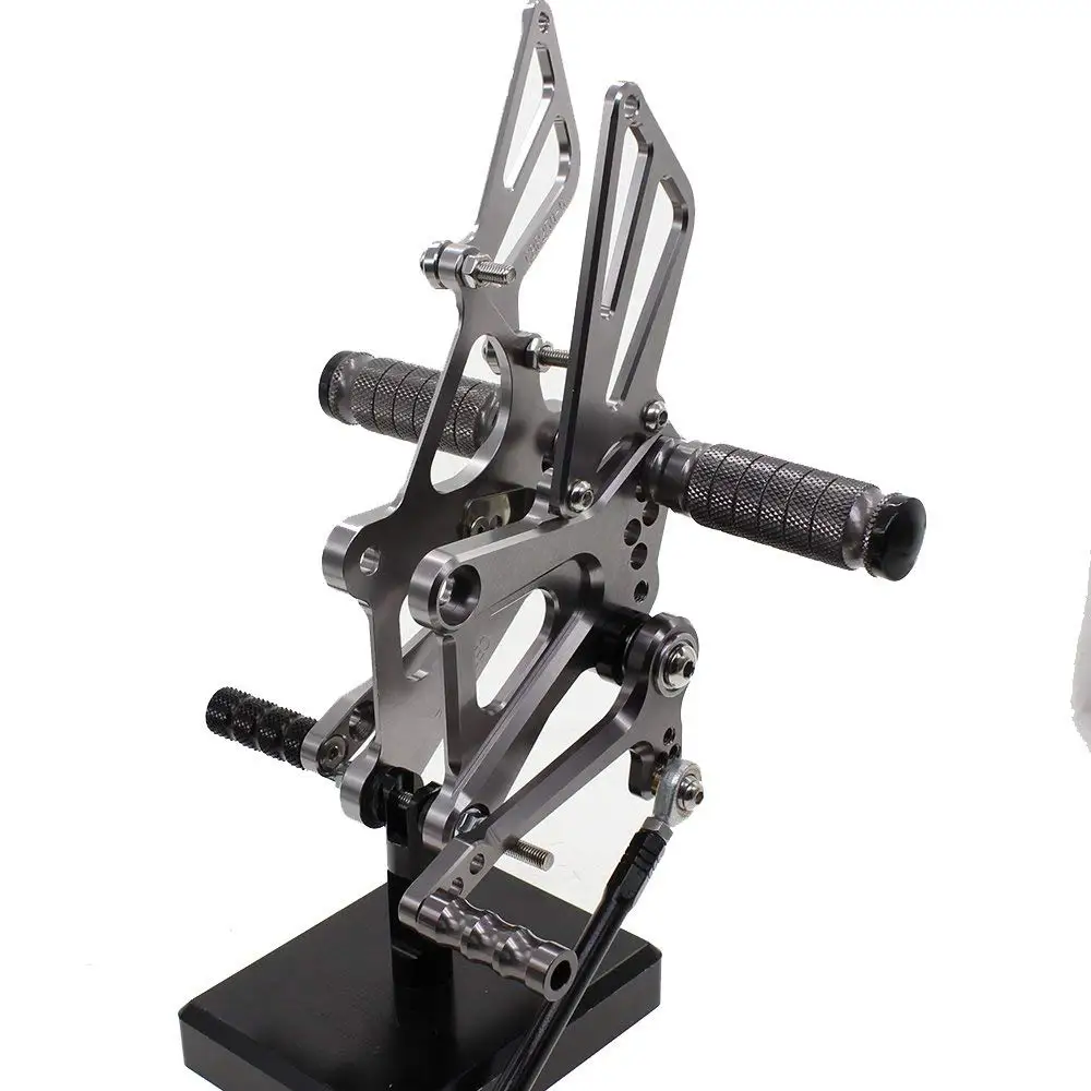 Для Honda CBR150 CBR250R 2010-2013 мотоциклов ног Peg ЧПУ Регулируемая Rearset подставки для ног CBR 150RR 250R Подножки педаль - Цвет: Rearset-Grey