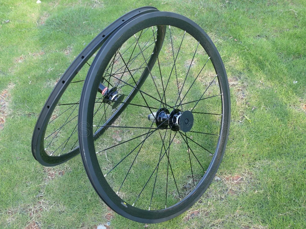 Полностью Углеродные велосипедные гонки на дорогах велосипед клинчер колесная установка для дисковый тормоз для колеса ободок с толщиной 38 мм 50 мм 60 мм