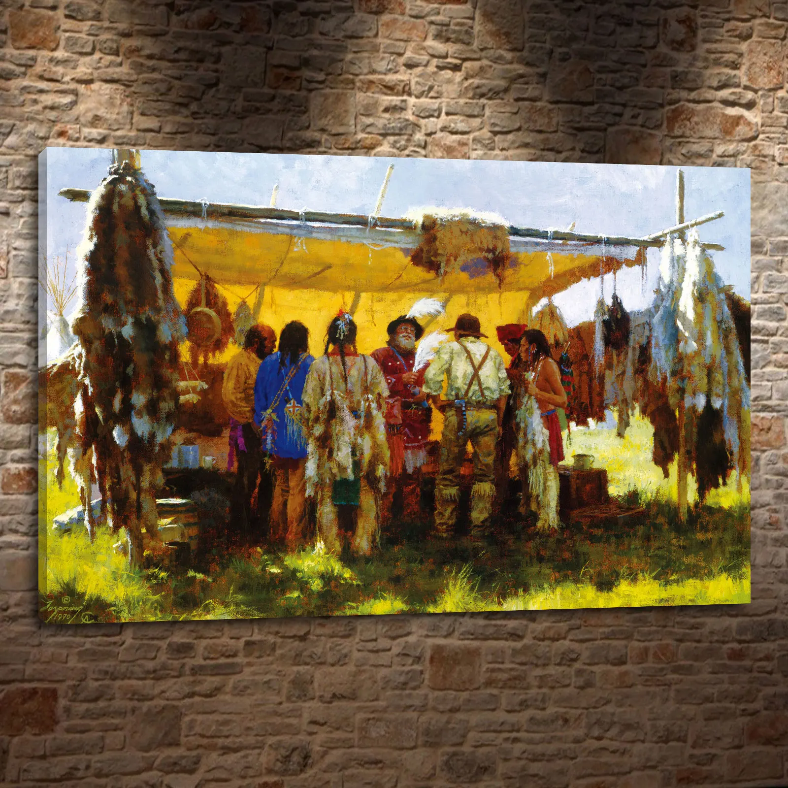 Howard Terpning индейцев ежедневно и портрет холсте HD Печать Гостиная Спальня дома стены Книги по искусству украшения маслом #038