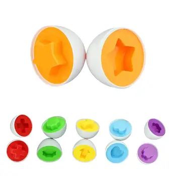 

Essential 6 Egg Set Learning Education Toys Mixed Shape Wise Puzzle Smart Egg Baby Kid Tool Educatiaonal Toys For Children