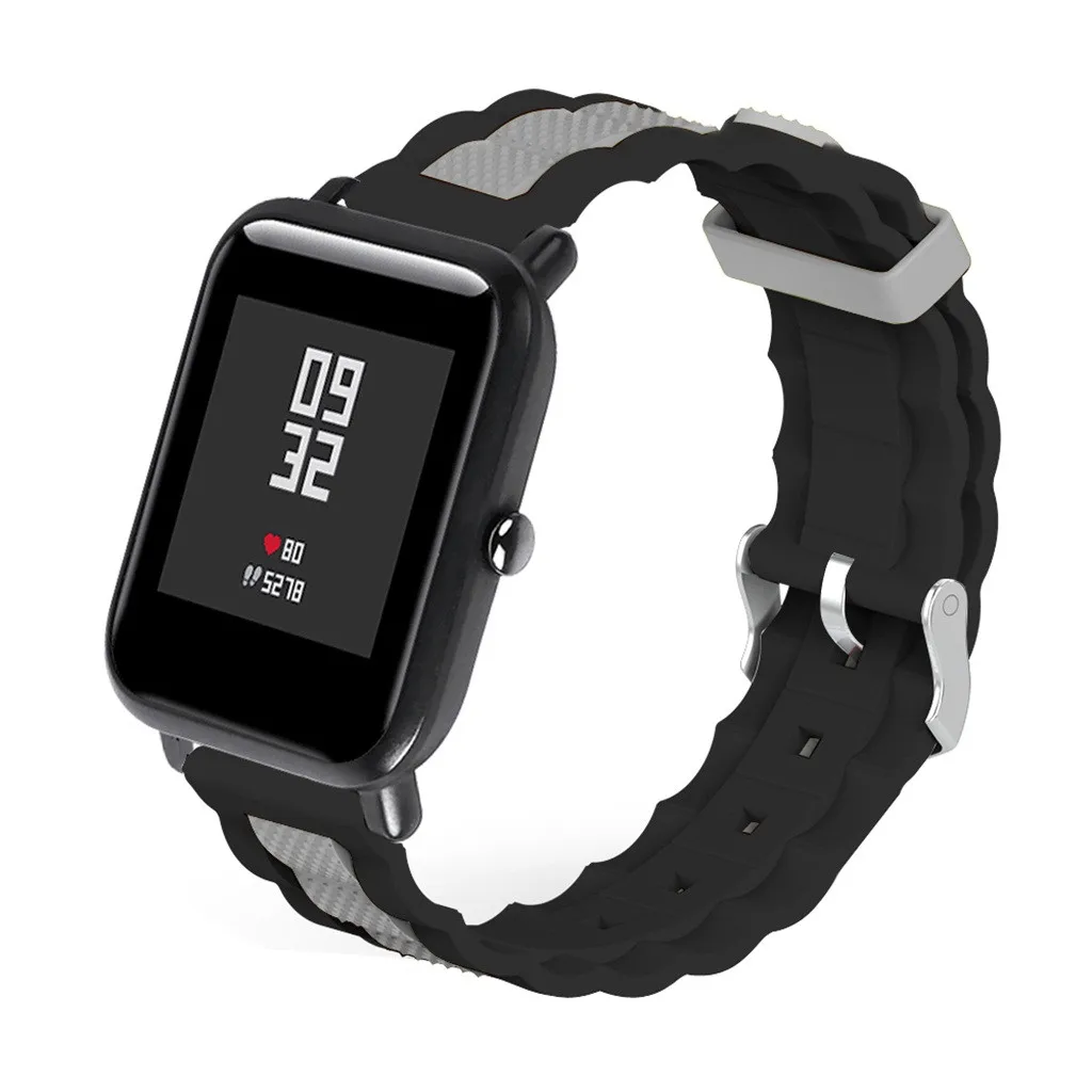 Ouhaobin 20 мм силиконовый сменный спортивный ремешок для Xiaomi Huami Amazfit Bip Молодежные часы сменный браслет на запястье ремешки 514#2