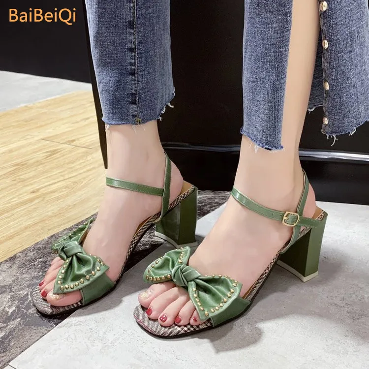 Осенняя женская обувь на высоком каблуке женские туфли-гладиаторы с открытым