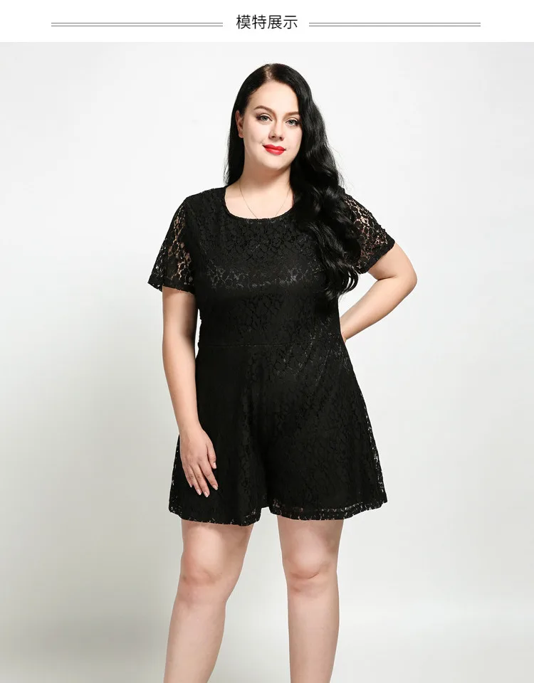 TUHAO женские летние комбинезоны размера плюс 6XL 5XL 4XL сексуальные женские офисные элегантные черные шорты-комбинезон RL