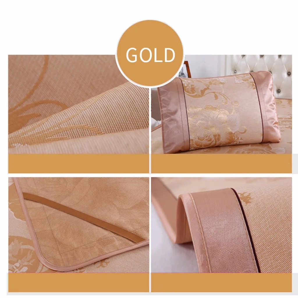 Shengshi пион Ice Silk Seat Набор 180*200 см дышащий ледяной шелк спальная кроватка матрас летняя крутая Подушка с наволочкой
