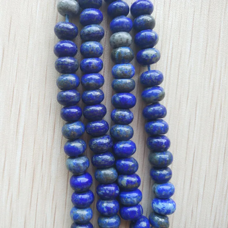 Модный натуральный Лазурит бусины Abacus для DIY брелоки для браслетов и ожерелий изготовление 63 шт./лот
