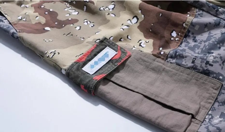 S-4XL! камуфляж Комбинезоны мужские летние популярные логотип Мешковатые штаны несколько карманов из девяти пар брюк с overfire Штаны