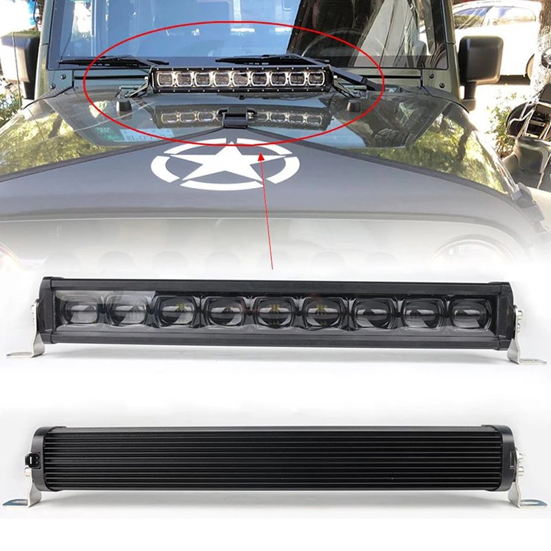 

60W LED Work Light Bar Die-casting Aluminum Alloy Waterproof Single Row Straight Light for JEEP / for Harley