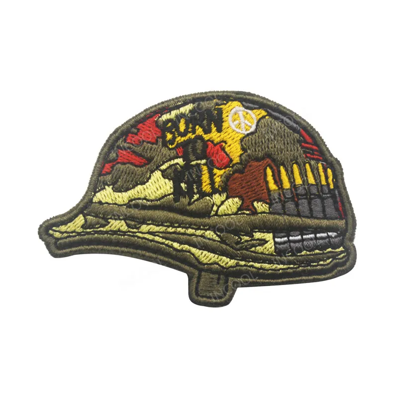 Embroidery Patch Peace Helmet Vietnam Military Patches Tactical Combat