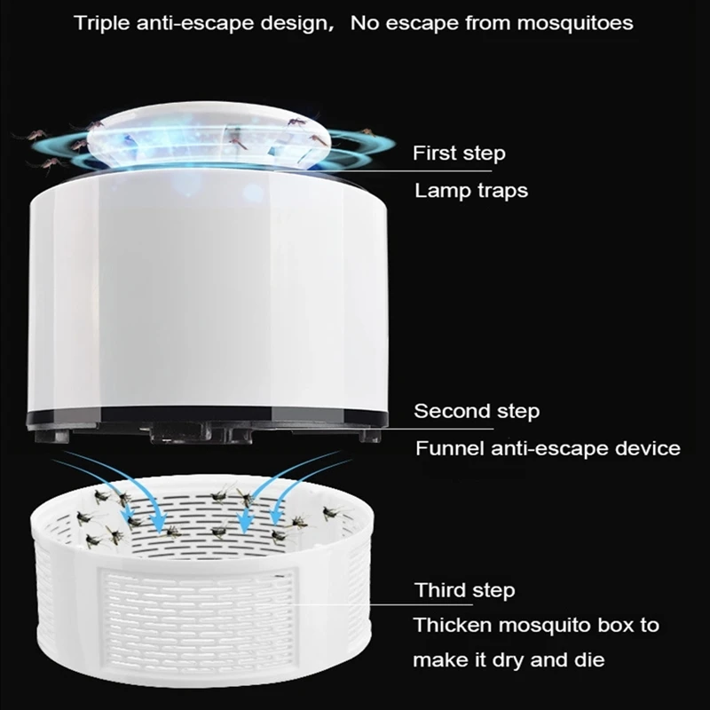 Mosquito killer USB electric  Lamp Photocatalysis insect trap Radiationless mute home LED bug zapper