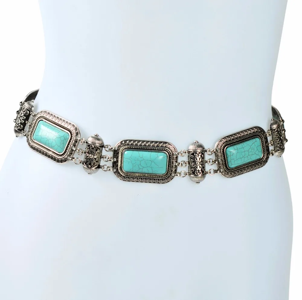 Для женщин imitationturquoise цепочка пляжное бикини талии проводов Специальное предложение длинные Цепочки и ожерелья воротник покрытие тела сеть ювелирных