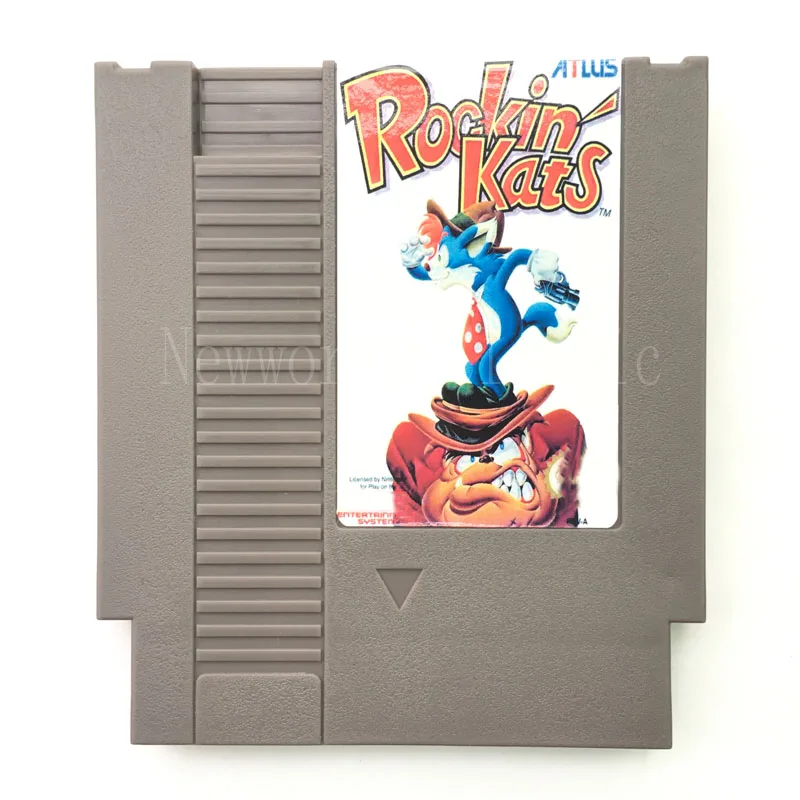

Rockin Kats Video Game Cartridge Card For 72 Pin 8 Bit Game Player