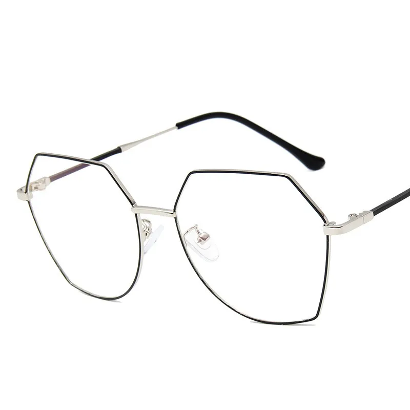 Классическая Ретро оправа большого размера неправильная металлическая