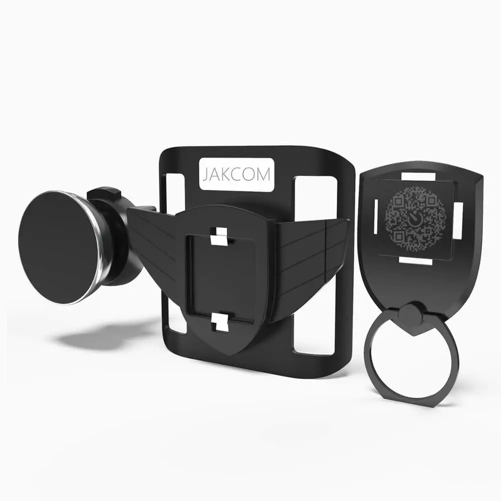 Black JAKCOM SH2 смарт-держатель Набор Горячая в смарт-Аксессуары как настольная подставка держатель телефона 360 градусов вращение для спорта - Цвет: Black