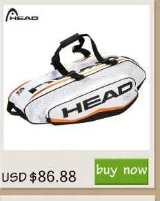 Сумка для тенниса Head Djokovic, оригинальная сумка для теннисной ракетки, двойная сумка на плечо, может держать 9 теннисных ракеток, Большой Вместительный теннисный рюкзак