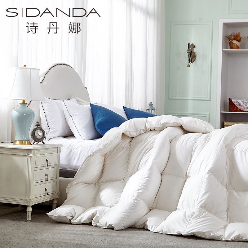 SIDANDA 90 Goose Down Duvet Comforter Cotton Fabric Quilt Cut Through