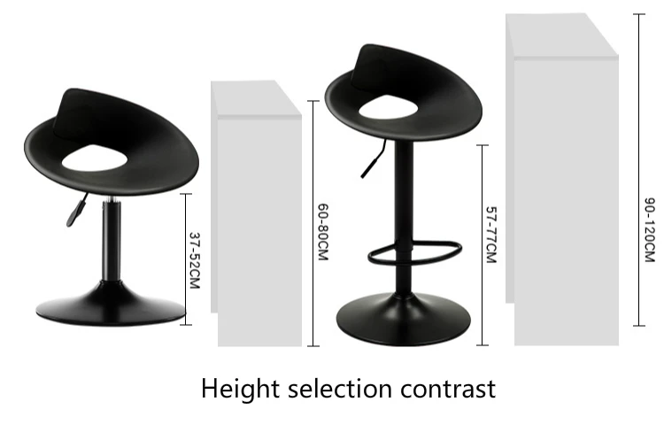 Современный простой высокий табурет поднял бытовой барный стул поворачивать Творческий спереди стол стул увеличить шасси с подножка