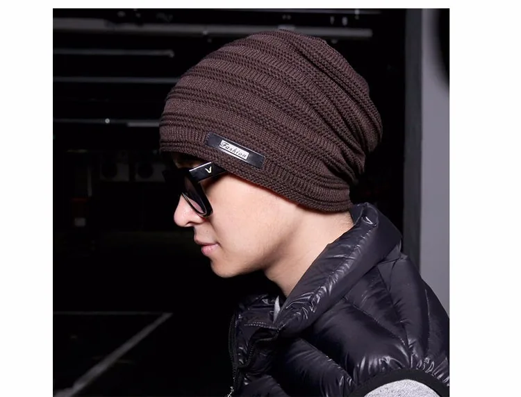 mens winter knit skullies beanies for men stocking hat beanies for men (5)