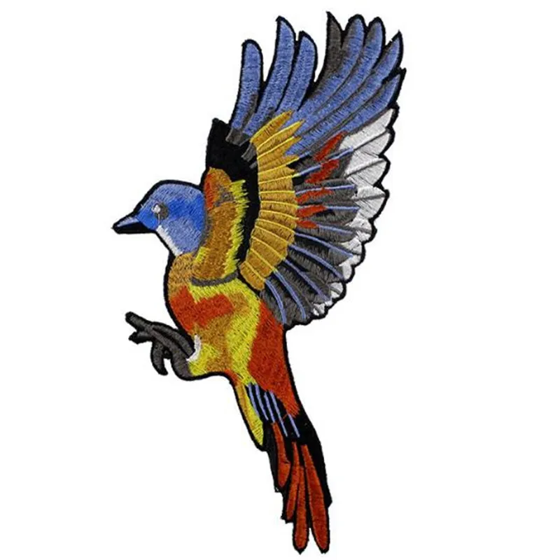 

Animal Patches for clothing T shirt Women 28cm Fly bird Embroidery Flower patch T-shirt Womens Fashion Tops Shirt Lady Clothes