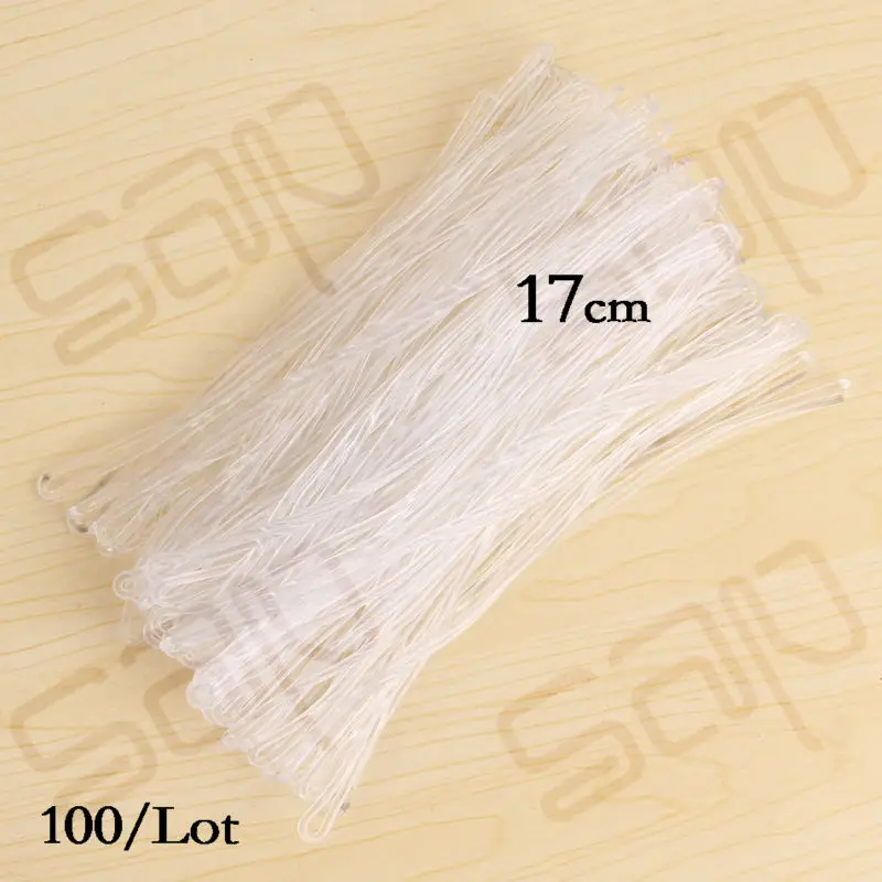 SAP прочная и гибкая 17 см/7 &quotПрозрачная пластиковая багажная бирка петли Лот из 100