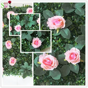 

SPR Free Shipping 10pcs/lot cheap Artificial silk flower green grass wall wedding backdrop arch flower table decoration floral