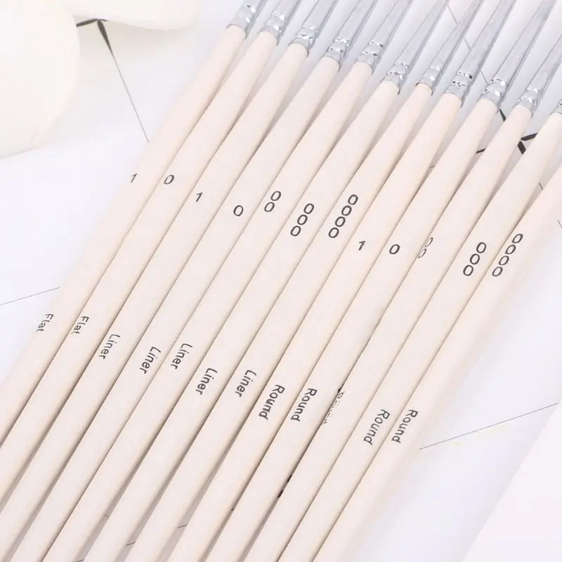 12Pcs/Set Fine Hand-painted Thin Fine Hook Line Pen Drawing Art Pens Paint Brush