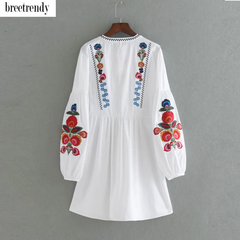 Женское платье с цветочной вышивкой круглым вырезом и бахромой|vestidos f|vestidos fashiondress