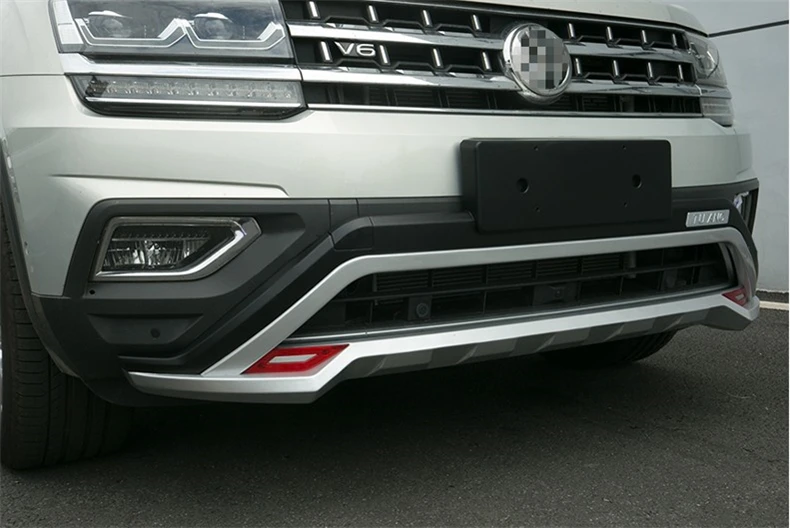Для Volkswagen/VW Teramont, Передний+ задний бампер диффузор бамперы для губ защитная накладка ABS хромированная отделка