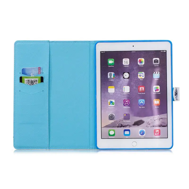 KpGoing для ipad Air 2 Искусственная кожа Чехол Авто Сон Модные Симпатичные краска чехол для ipad 6 Стенд Флип Smart Cover Капа принципиально