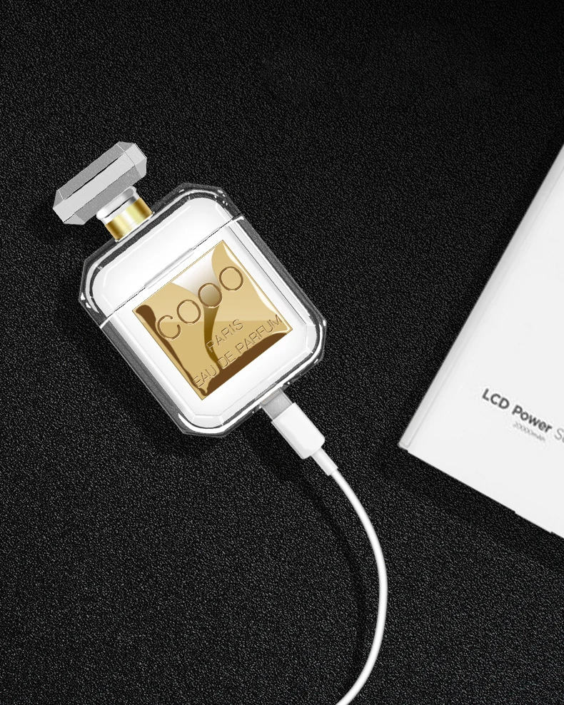 Lovers Gift Coco Perfume bottle airpods Case shockproof Transparent airpods Cover earphone case bag for apple airpods keyring Lovers Gift Coco Perfume bottle airpods Case shockproof Transparent airpods Cover earphone case bag for apple airpods keyring
