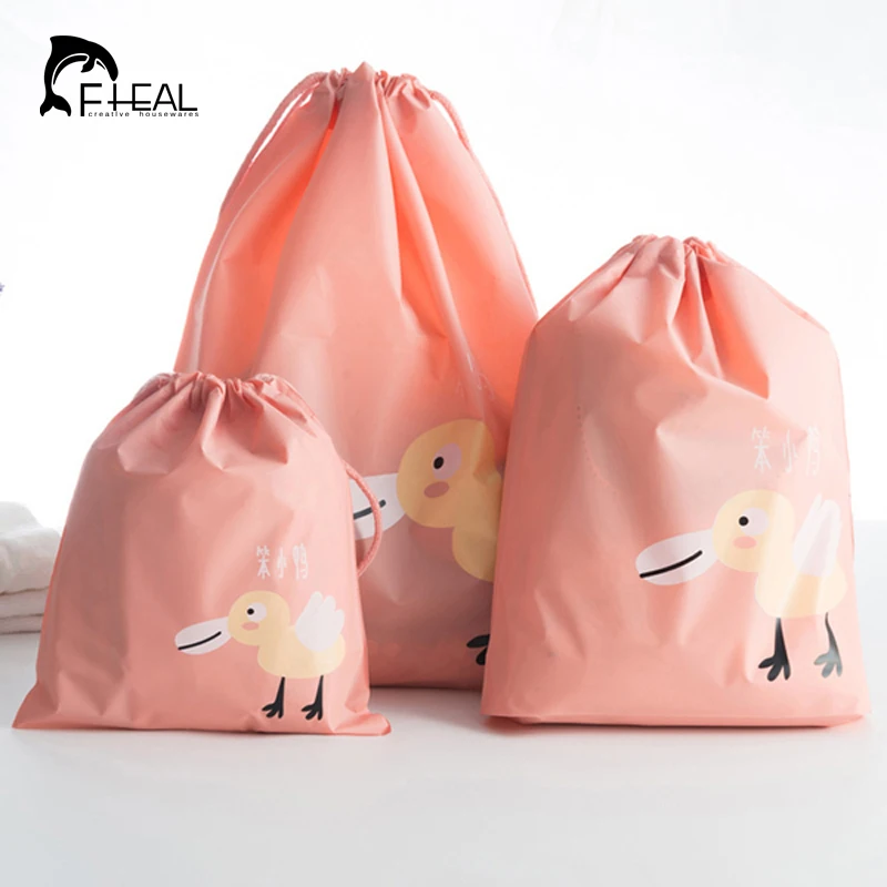 

FHEAL Cartoon Animal Pattern Waterproofing Drawstring Bag Travel Storage Bag Underwear Sock Shoes Cosmetic Organize Sorting Bag
