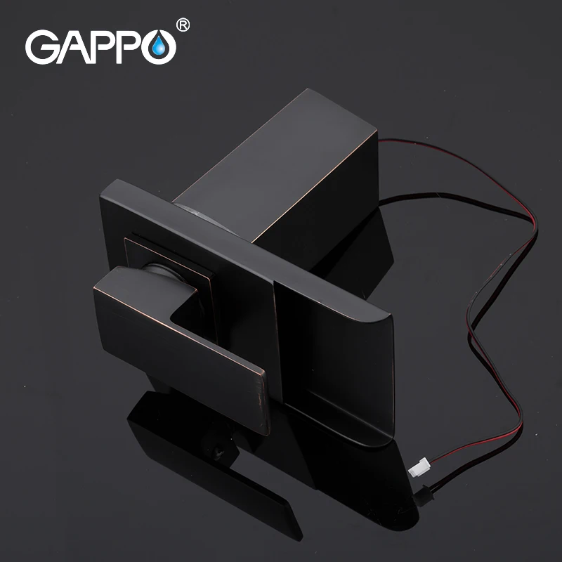 GAPPO смеситель для раковины, кран для ванной комнаты, кран для раковины, смеситель для воды, черный настенный кран