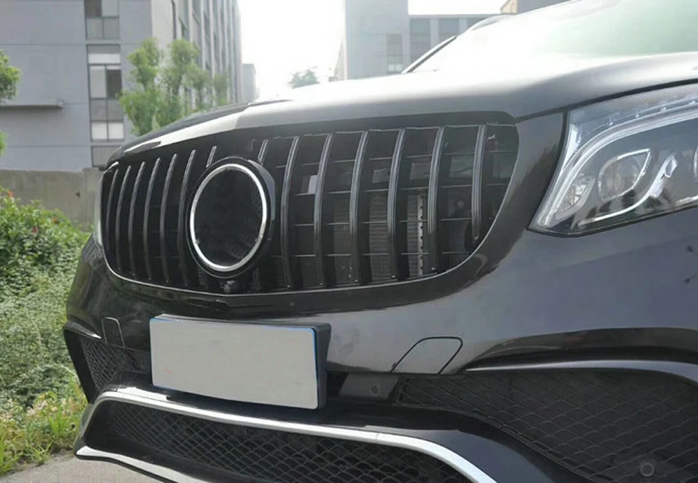 GLS класс X166 решетка черная эмблема передний бампер сетка решетка радиатора для Mercedes Benz GLS