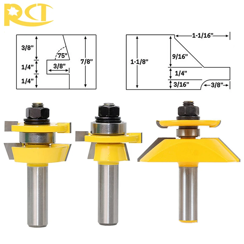 Buy RCT 1/2" Shank Panel Door Router Bit Set